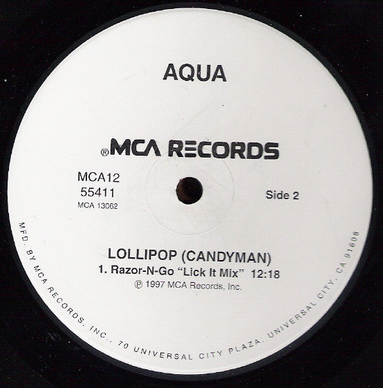 Aqua : Lollipop (Candyman) (12", Single)