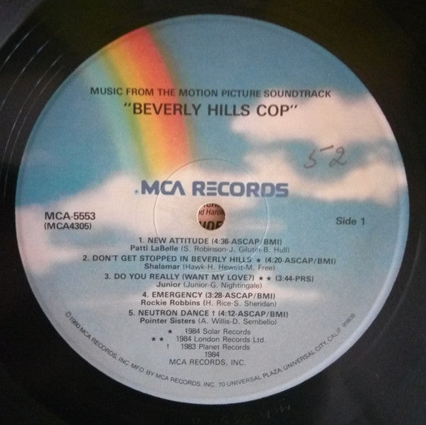 Various : Music From The Motion Picture Soundtrack - Beverly Hills Cop (LP, Comp)
