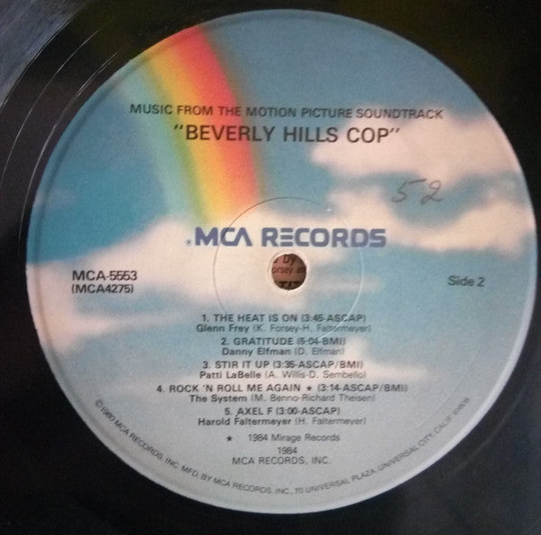 Various : Music From The Motion Picture Soundtrack - Beverly Hills Cop (LP, Comp)