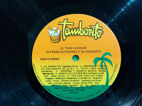 Alfredo Gutiérrez Y Su Conjunto : El 3 Coronas (LP, Album)