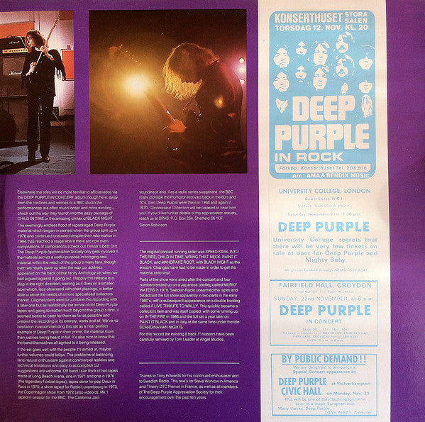 Deep Purple : Scandinavian Nights (Live In Stockholm 1970) (2xLP, Gat)