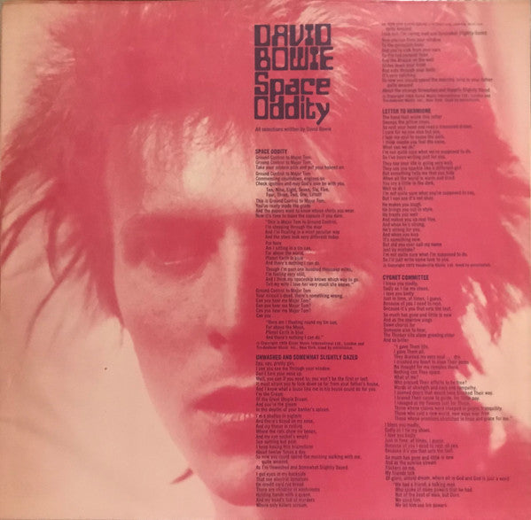 David Bowie : Space Oddity (LP, Album, RE, Ind)