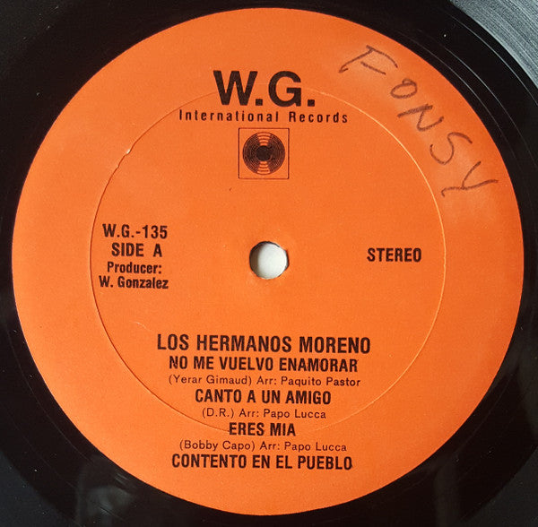 Los Hermanos Moreno Canta: Jorge "Piro" Rivera : No Me Vuelvo Enamorar (LP, Album)