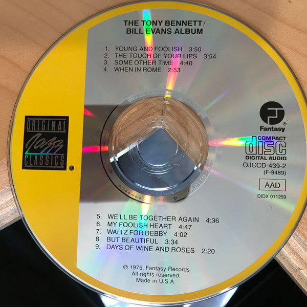 Tony Bennett / Bill Evans : The Tony Bennett / Bill Evans Album (CD, Album, RE, RM)