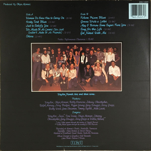 Waylon Jennings : Black On Black (LP, Album, Cus)