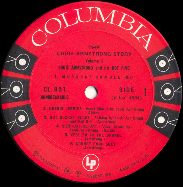Louis Armstrong & His Hot Five : The Louis Armstrong Story (Volume 1) (LP, Album, Comp, Mono, RE)