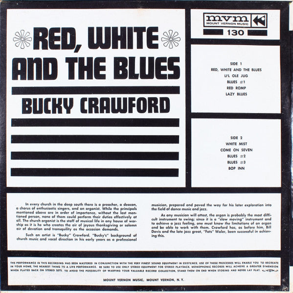Bucky Crawford : Red, White And The Blues (LP, Mono)