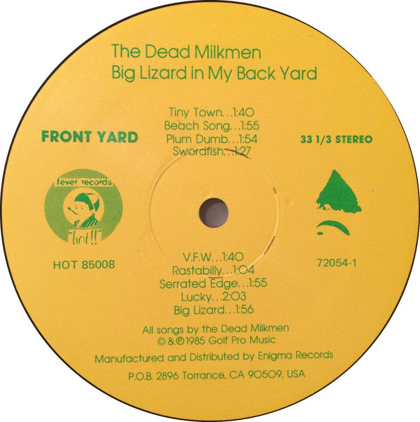 The Dead Milkmen : Big Lizard In My Backyard (LP, Album)