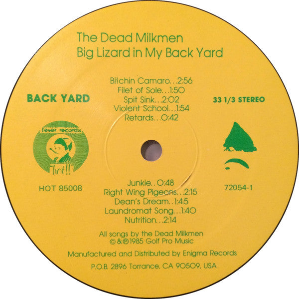 The Dead Milkmen : Big Lizard In My Backyard (LP, Album)