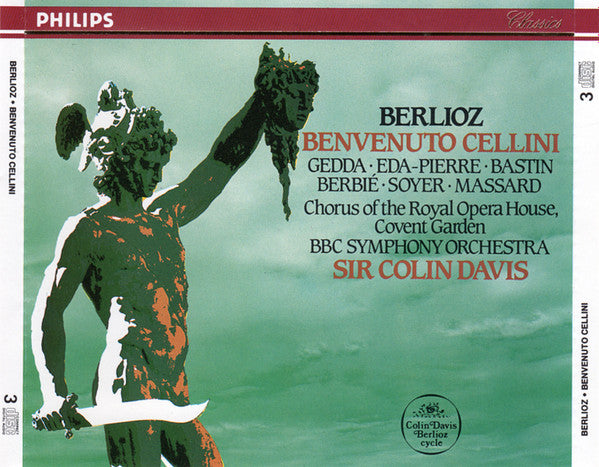 Hector Berlioz - Nicolai Gedda · Christiane Eda-Pierre · Jules Bastin · Jane Berbié · Roger Soyer · Robert Massard · Chorus Of The Royal Opera House, Covent Garden · BBC Symphony Orchestra · Sir Colin Davis : Benvenuto Cellini (3xCD, Album, RE, RM + Box, Sli)