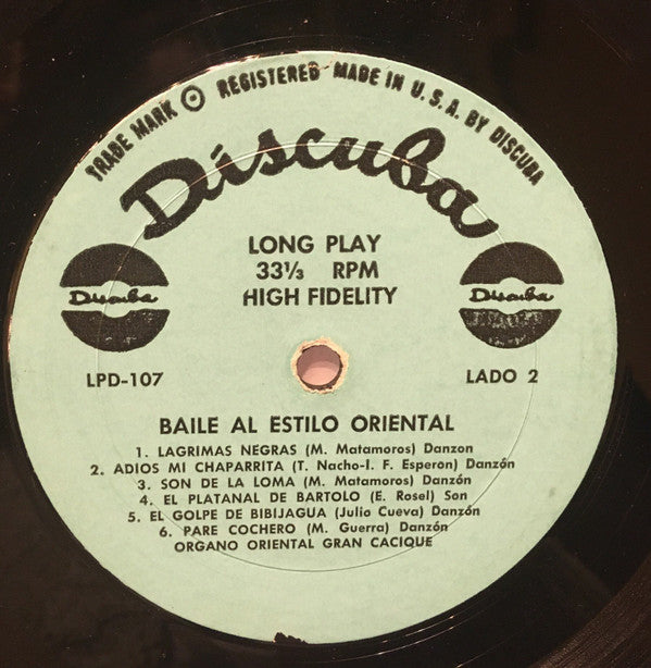 Organo Hermanos Ajo : Baile Al Estilo Oriental (LP, Album, HIG)