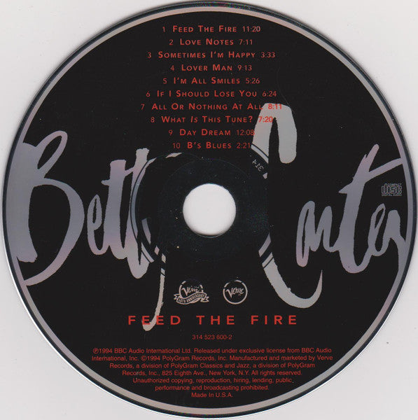 Betty Carter : Feed The Fire (CD, Album)