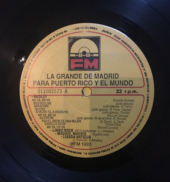 La Grande De Madrid : Para Puerto Rico Y El Mundo (LP, Album)