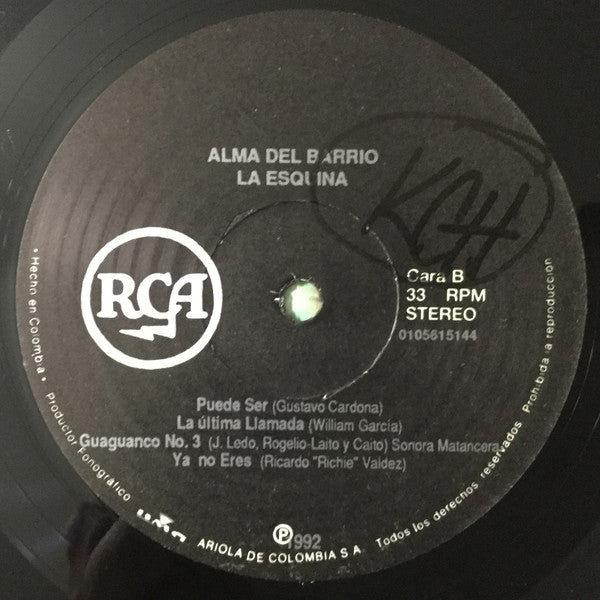 Alma Del Barrio : La Esquina (LP, Album)