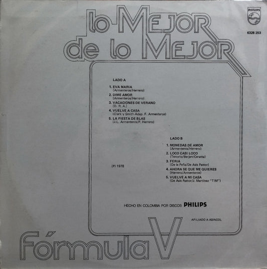 Formula V (2) : Lo Mejor De Lo Mejor (LP, Comp)
