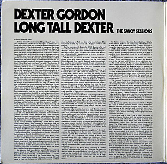 Dexter Gordon : Long Tall Dexter (2xLP, Comp)