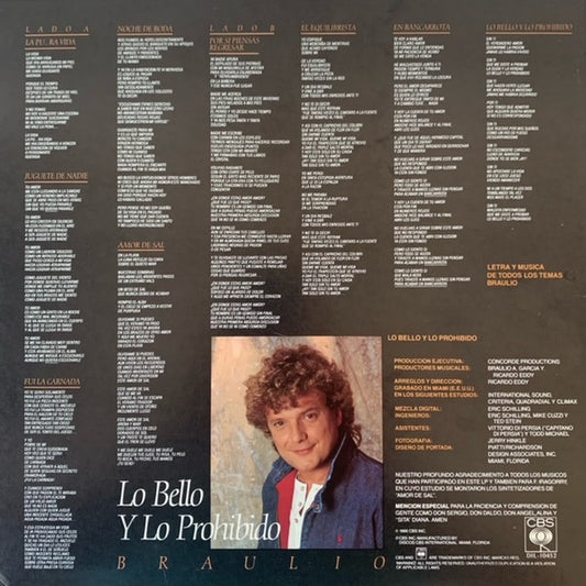 Braulio : Lo Bello Y Lo Prohibido (LP, Album)