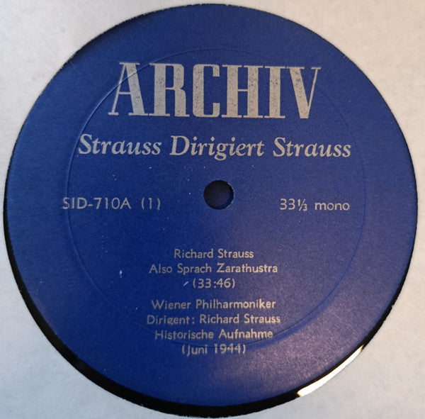 Wiener Philharmoniker, Richard Strauss : Strauss Dirigiert Strauss (Box + 3xLP, Mono)