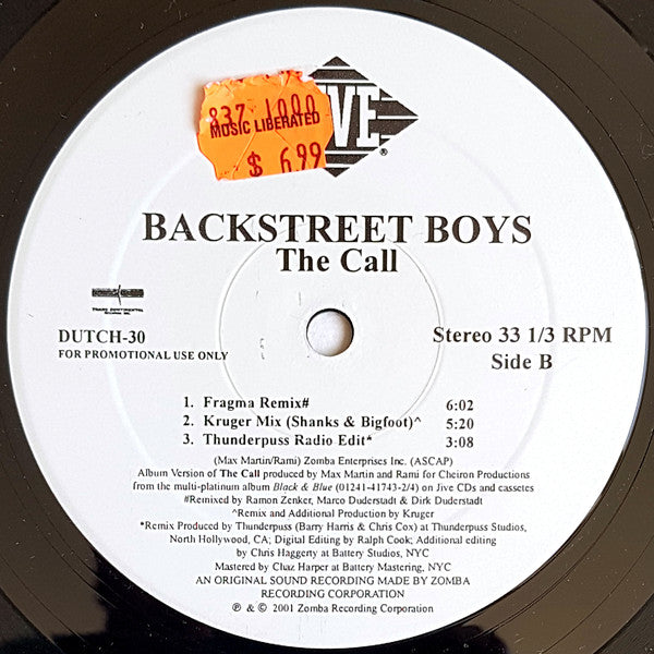 Backstreet Boys : The Call (12", Promo)