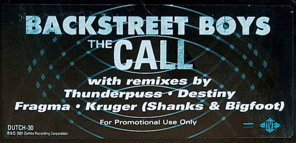 Backstreet Boys : The Call (12", Promo)