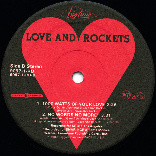 Love And Rockets : No Big Deal (12", Single)