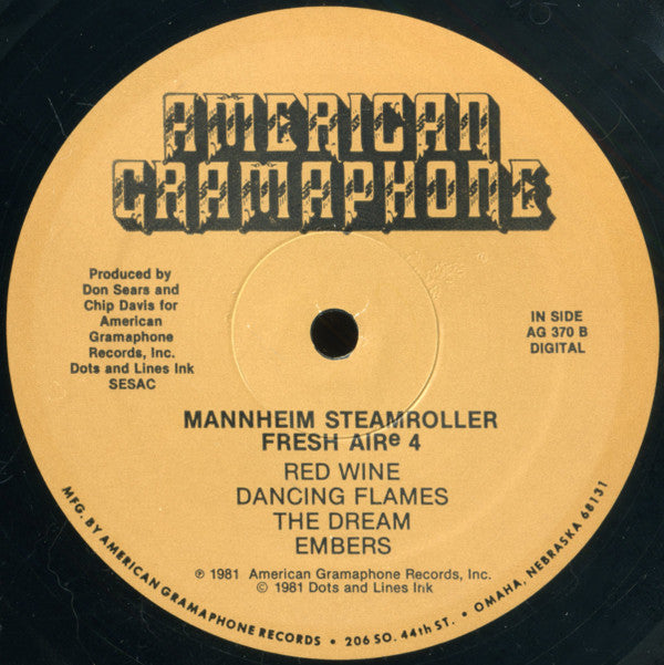 Mannheim Steamroller : Fresh Aire 4 (LP, Album, Wak)