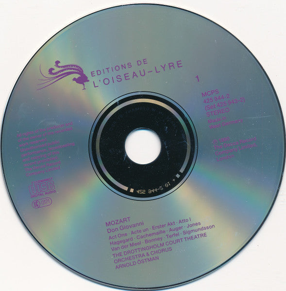 Wolfgang Amadeus Mozart, Håkan Hagegård, Arleen Auger, Gilles Cachemaille, Della Jones, Barbara Bonney, Nico Van Der Meel, Bryn Terfel, Kristinn Sigmundsson, Chorus And Orchestra Of The Drottningholm Court Theatre, Arnold Östman : Don Giovanni (3xCD)