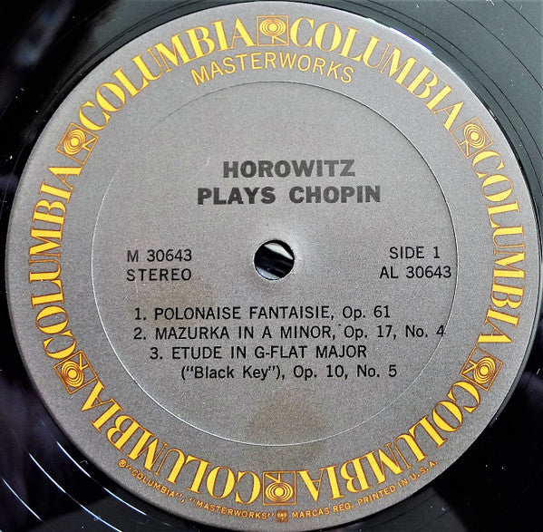 Vladimir Horowitz : Horowitz Plays Chopin (LP, Album)