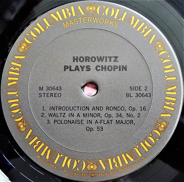 Vladimir Horowitz : Horowitz Plays Chopin (LP, Album)
