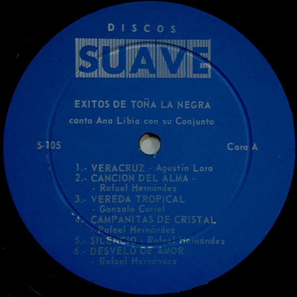 Ana Libia Y Su Conjunto : Exitos De Toña La Negra (LP, Album, Comp)