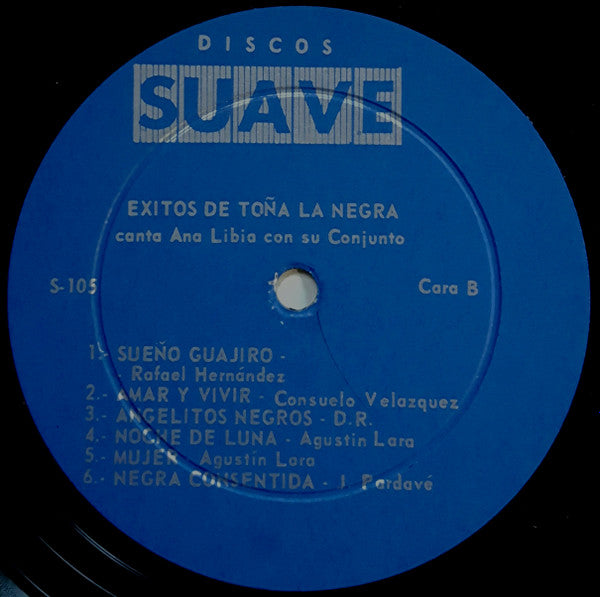 Ana Libia Y Su Conjunto : Exitos De Toña La Negra (LP, Album, Comp)
