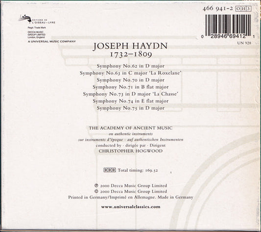 Joseph Haydn - The Academy Of Ancient Music, Christopher Hogwood - Symphonies C. 1779-1781 / 62 63 70 71 73 74 75 / Volume 10 vinyl record, 3xCD (Near Mint (NM or M-)) | Lulo Records