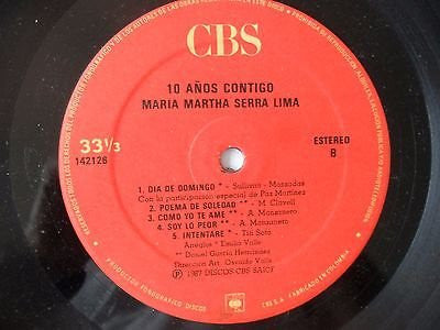 María Martha Serra Lima : ¡10 Años Contigo! (LP, Album)