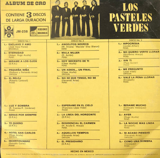 Los Pasteles Verdes : Joya Musical En 30 Éxitos Originales De Los Pasteles Verdes  (3xLP, Comp, Tra)