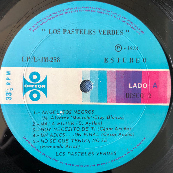 Los Pasteles Verdes : Joya Musical En 30 Éxitos Originales De Los Pasteles Verdes (3xLP, Comp, Tra)