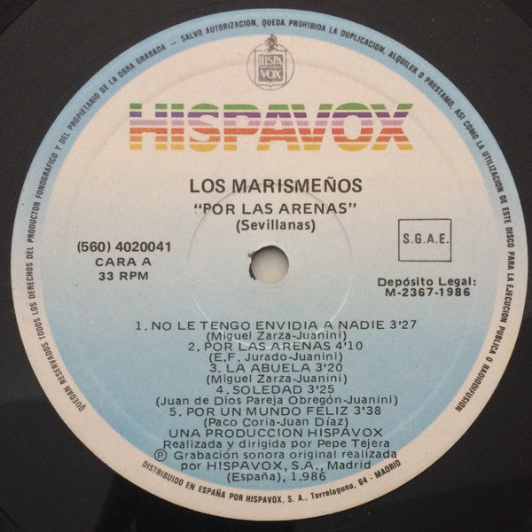 Los Marismeños : Por Las Arenas (Sevillanas '86) (LP, Album)