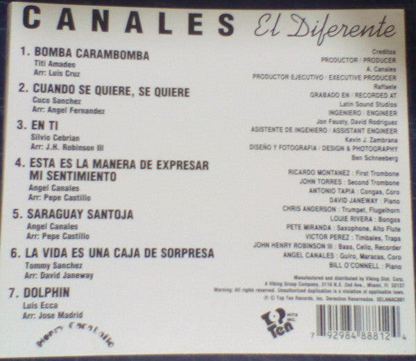 Angel Canales : El Diferente (CD, Album, RE)