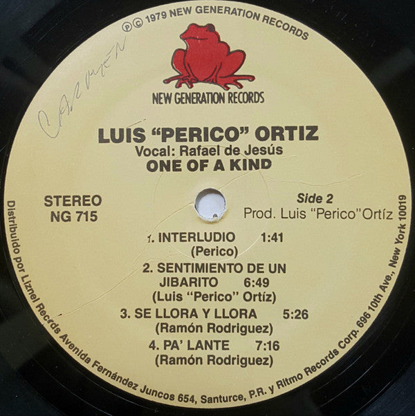 Luis "Perico" Ortiz Vocal: Rafael de Jesus : One Of A Kind (LP, Album)