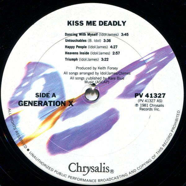 Generation X (4) : Kiss Me Deadly (LP, Album, RP)