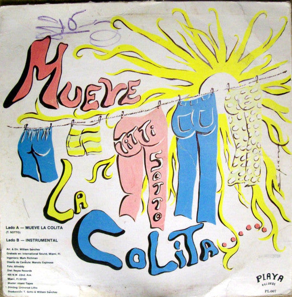 Titti Sotto : Mueve La Colita (12", Single)
