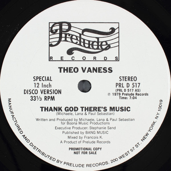 Theo Vaness : Theo Vaness (2x12", Promo)