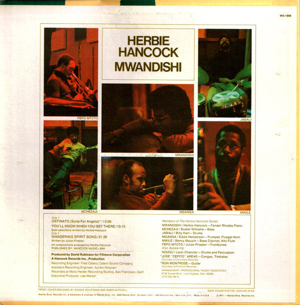 Herbie Hancock : Mwandishi (LP, Album, RE)
