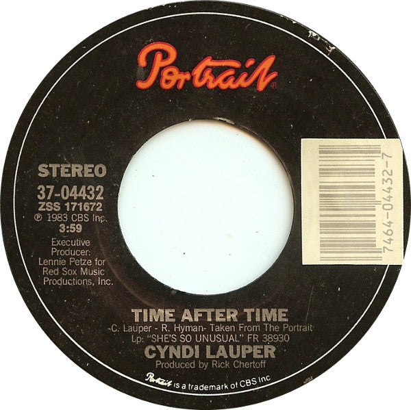 Cyndi Lauper : Time After Time (7", Single, Styrene, Pit)