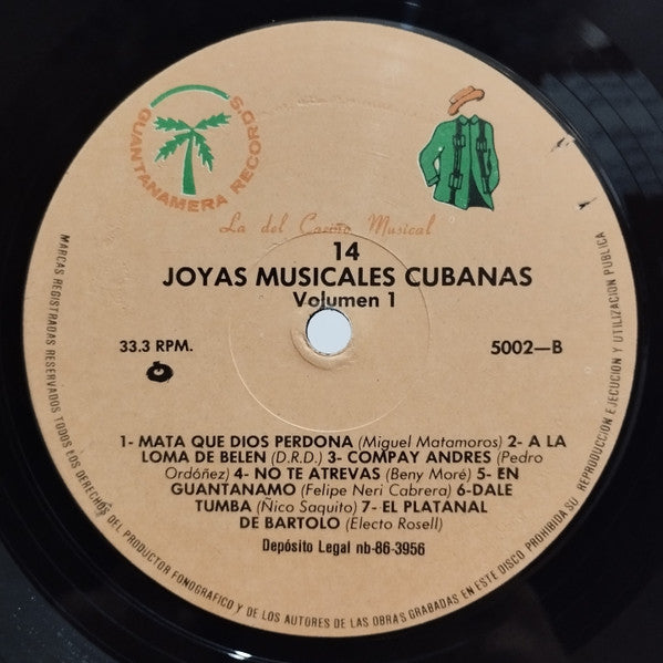 Various : 14 Joyas Musicales Cubanas - Volúmen 1 (LP, Comp)