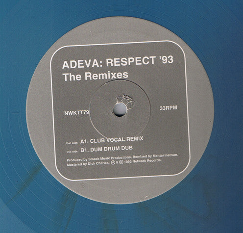 Adeva : Respect '93 - The Remixes (10", Ltd, Blu)