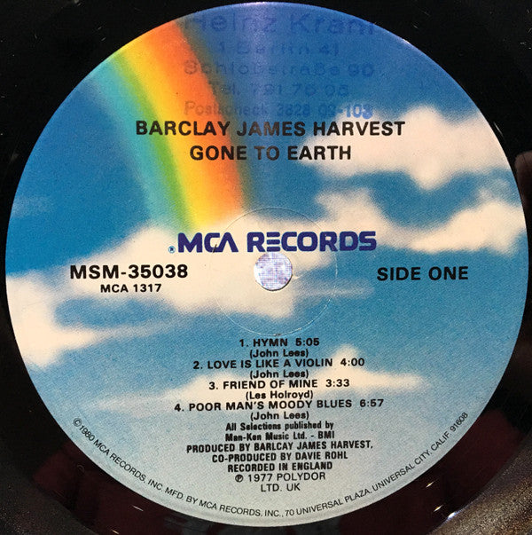 Barclay James Harvest : Gone To Earth (LP, Album, RE)