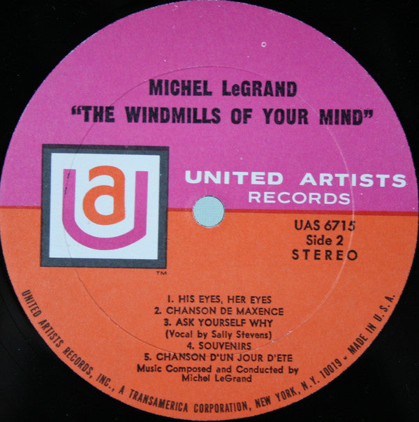 Michel Legrand : The Windmills Of Your Mind (LP, Comp)