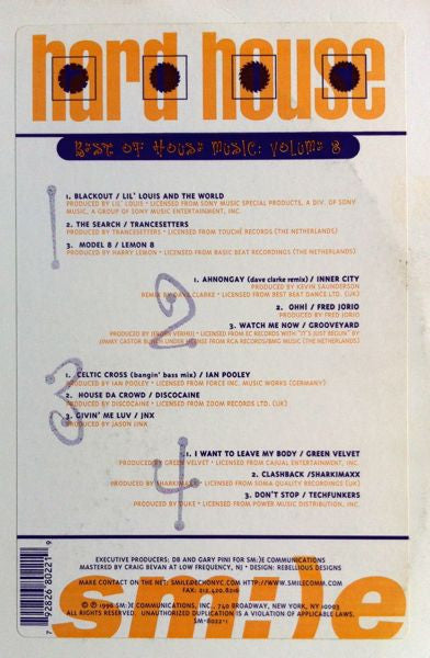 Various : Best Of House Music: Volume 8 - Hard House (2xLP, Comp)
