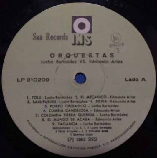 Lucho Bermudez Y Su Orquesta, Edmundo Arias Y Su Orquesta : 18 Exitos Orquestas Lucho Bermudez Vs Edmundo Arias (LP, Comp)