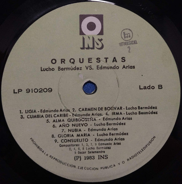 Lucho Bermudez Y Su Orquesta, Edmundo Arias Y Su Orquesta : 18 Exitos Orquestas Lucho Bermudez Vs Edmundo Arias (LP, Comp)